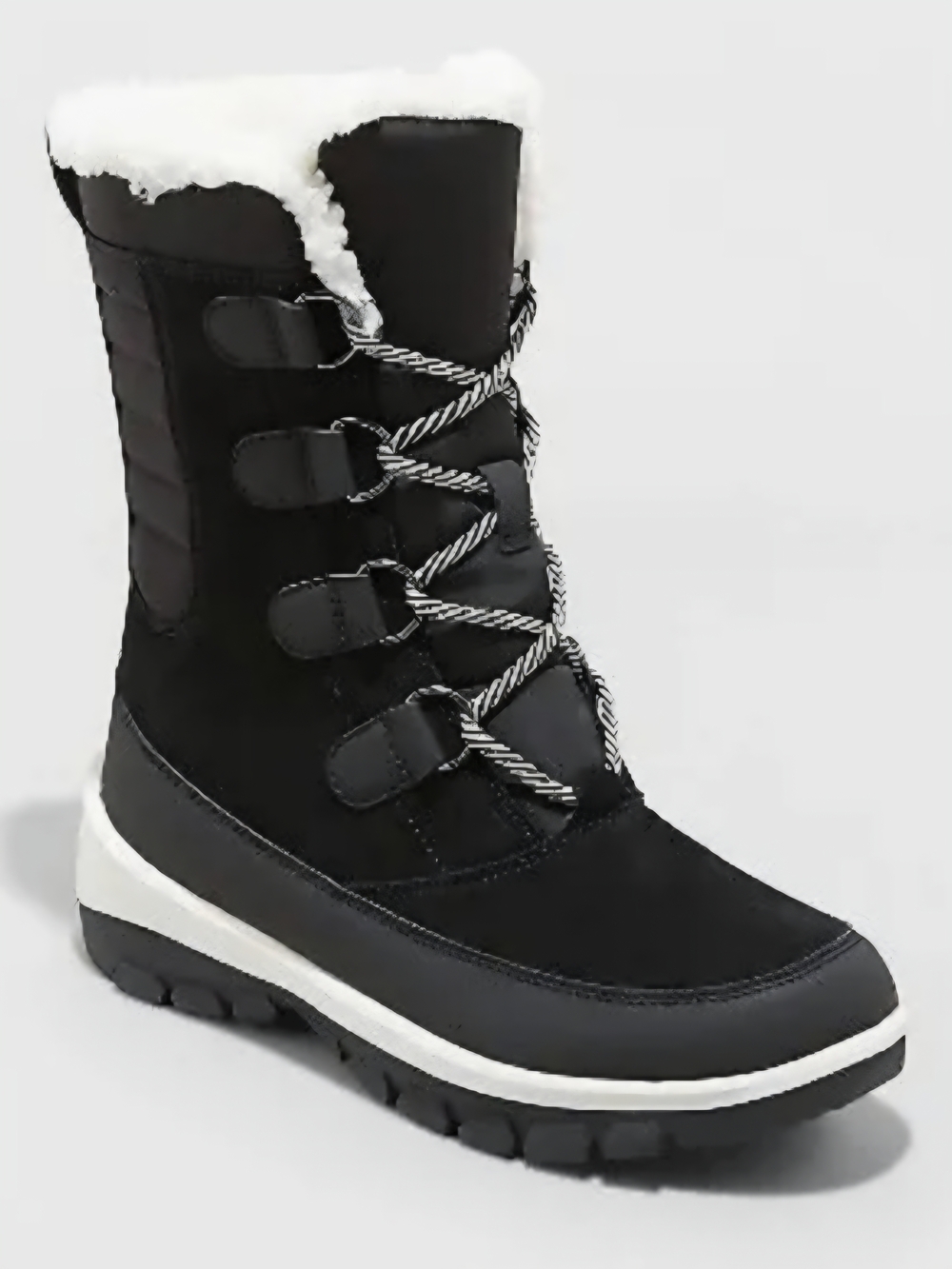 🐹♡All In Motion Camila Winter Boots with White Faux Fur Trim
